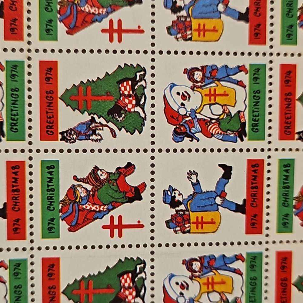 The American Lung Association Christmas seals 'for life & breath' 1974 ephemera - Picture 5 of 6